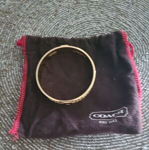 COACH Signature “C” GOLD BANGLE BRACELET. New without tags.